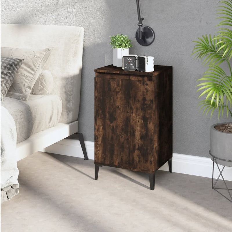Bedside Cabinet Smoked Oak 40x35x70 cm Engineered Wood Payday Deals