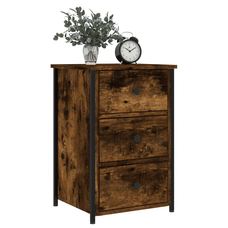 Bedside Cabinet Smoked Oak 40x36x60 cm Engineered Wood Payday Deals