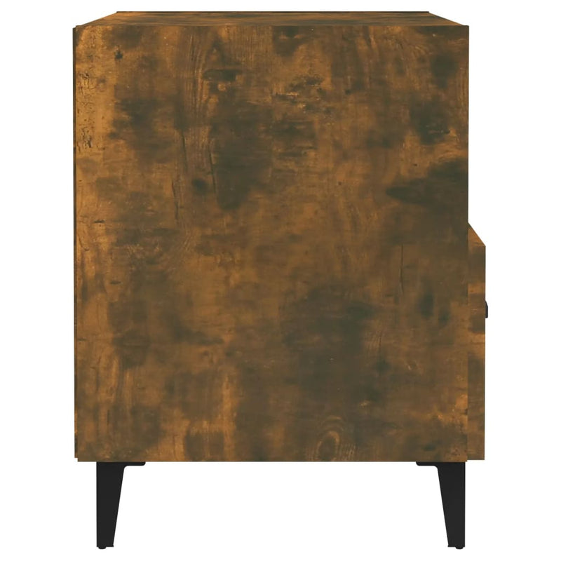 Bedside Cabinet Smoked Oak Engineered Wood Payday Deals