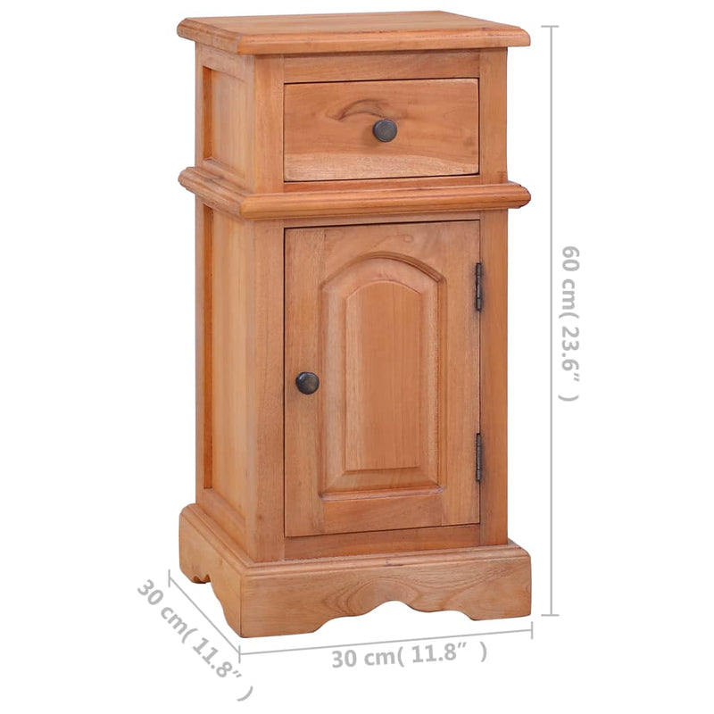 Bedside Cabinet Solid Mahogany Wood Payday Deals