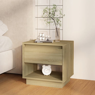 Bedside Cabinet Sonoma Oak 45x34x44 cm Engineered Wood Payday Deals