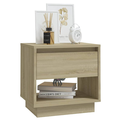 Bedside Cabinet Sonoma Oak 45x34x44 cm Engineered Wood Payday Deals