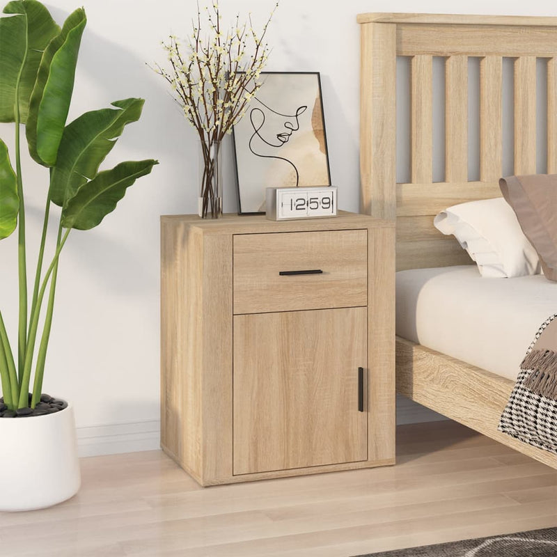 Bedside Cabinet Sonoma Oak 50x36x60 cm Engineered Wood Payday Deals
