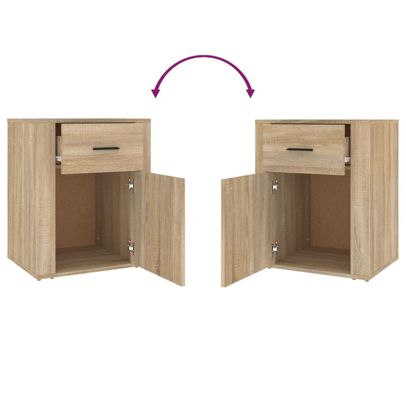 Bedside Cabinet Sonoma Oak 50x36x60 cm Engineered Wood Payday Deals