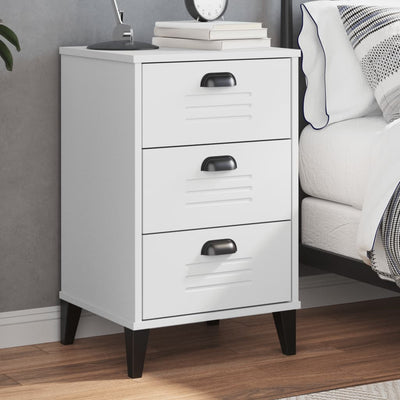 Bedside Cabinet VIKEN White Engineered Wood Payday Deals