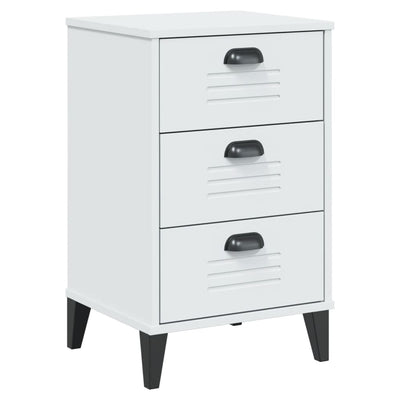 Bedside Cabinet VIKEN White Engineered Wood Payday Deals