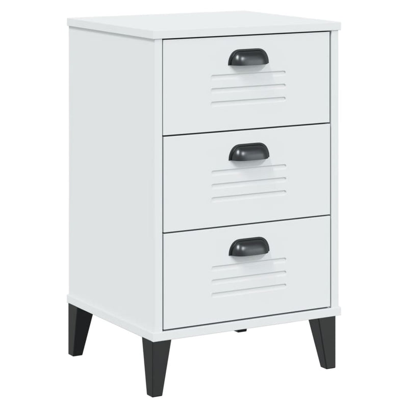 Bedside Cabinet VIKEN White Engineered Wood Payday Deals