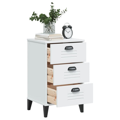 Bedside Cabinet VIKEN White Engineered Wood Payday Deals