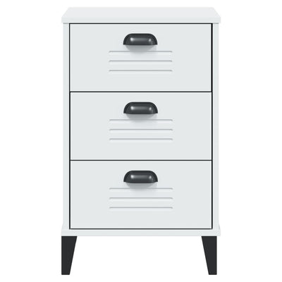Bedside Cabinet VIKEN White Engineered Wood Payday Deals
