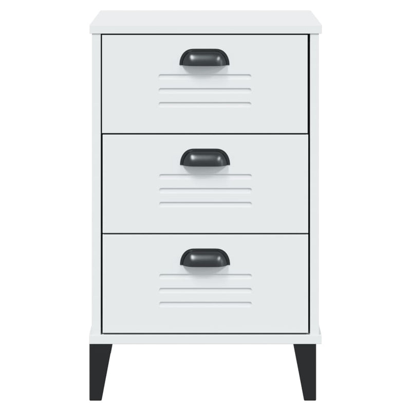 Bedside Cabinet VIKEN White Engineered Wood Payday Deals