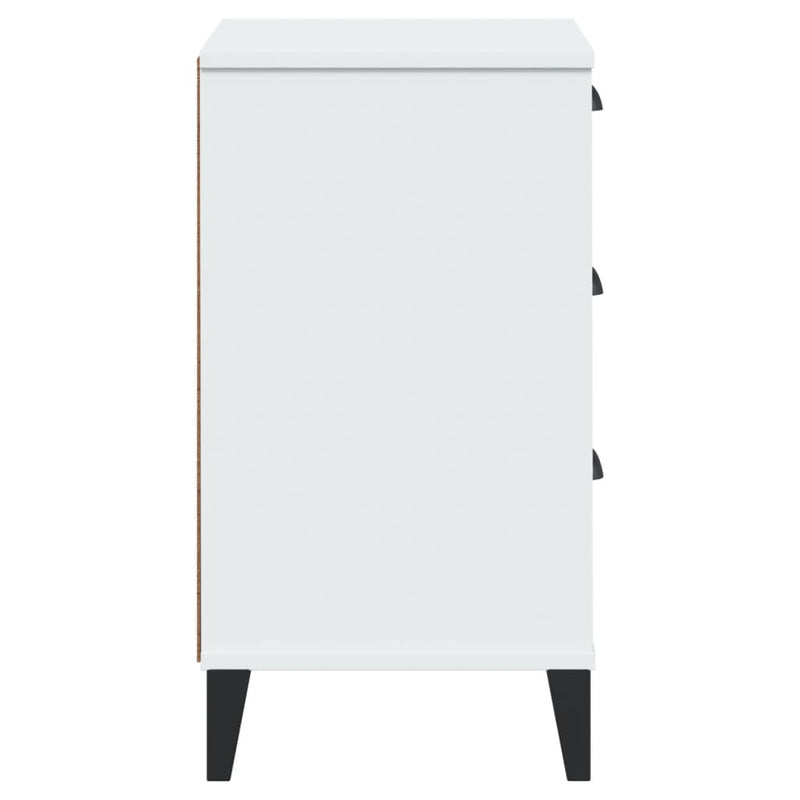 Bedside Cabinet VIKEN White Engineered Wood Payday Deals