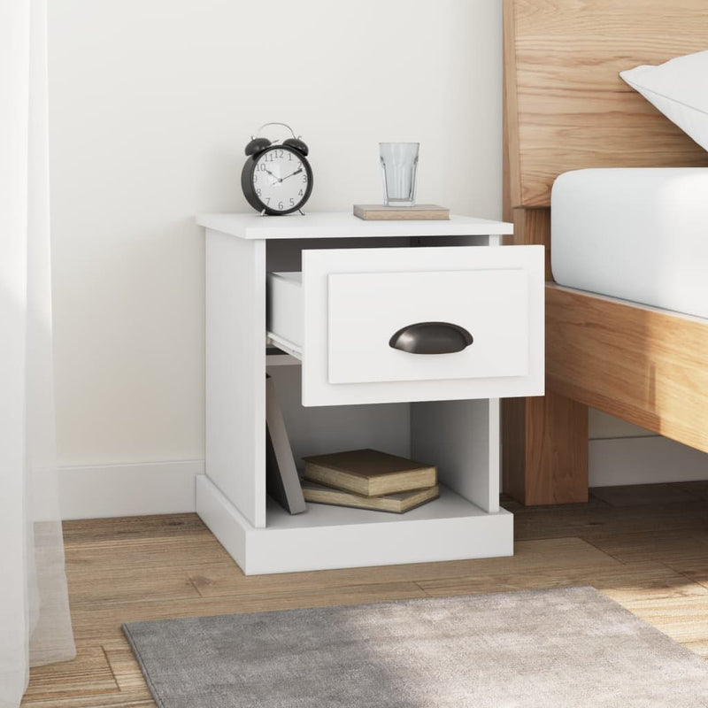 Bedside Cabinet White 39x39x47.5 cm Engineered Wood Payday Deals