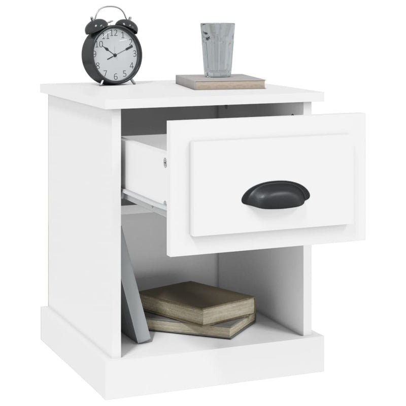 Bedside Cabinet White 39x39x47.5 cm Engineered Wood Payday Deals