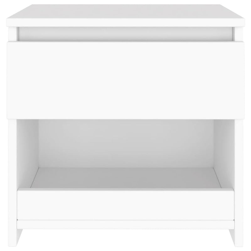 Bedside Cabinet White 40x30x39 cm Engineered Wood Payday Deals