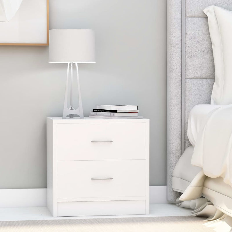 Bedside Cabinet White 40x30x40 cm Engineered Wood Payday Deals