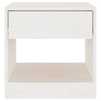 Bedside Cabinet White 40x31x40 cm Solid Pinewood Payday Deals