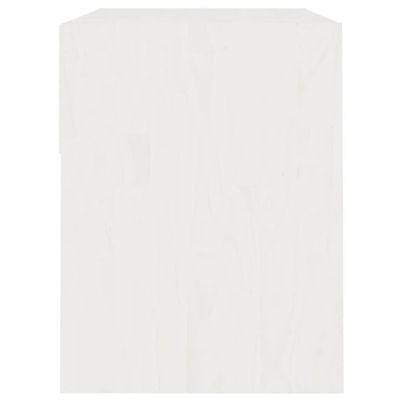 Bedside Cabinet White 40x31x40 cm Solid Pinewood Payday Deals