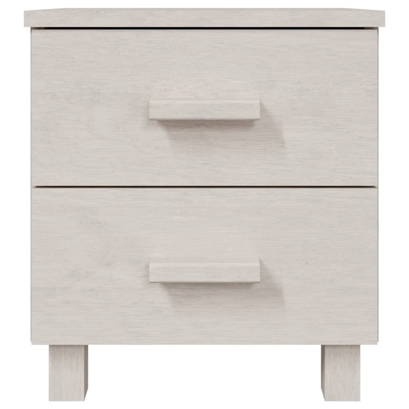 Bedside Cabinet White 40x35x44.5 cm Solid Wood Pine Payday Deals