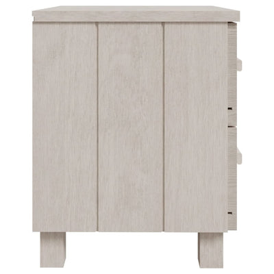 Bedside Cabinet White 40x35x44.5 cm Solid Wood Pine Payday Deals