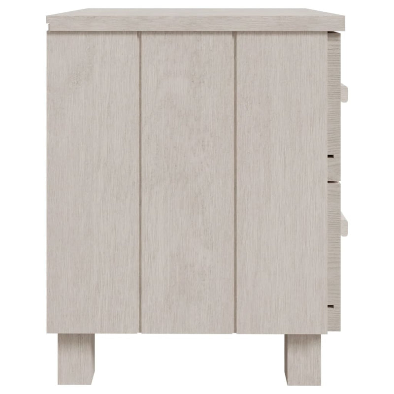 Bedside Cabinet White 40x35x44.5 cm Solid Wood Pine Payday Deals