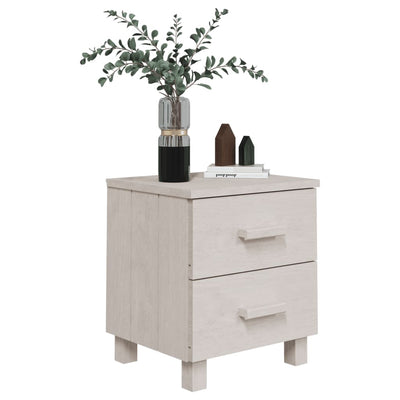 Bedside Cabinet White 40x35x44.5 cm Solid Wood Pine Payday Deals