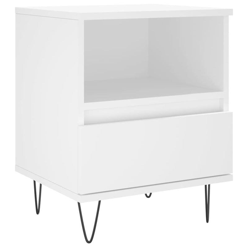 Bedside Cabinet White 40x35x50 cm Engineered Wood Payday Deals