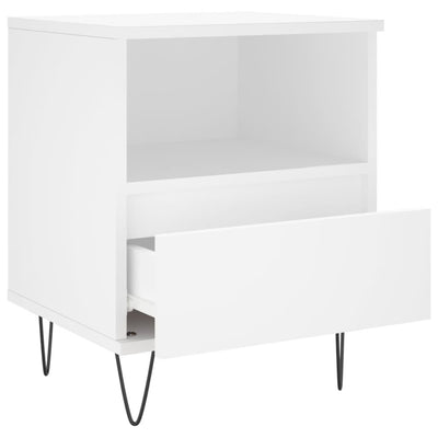 Bedside Cabinet White 40x35x50 cm Engineered Wood Payday Deals