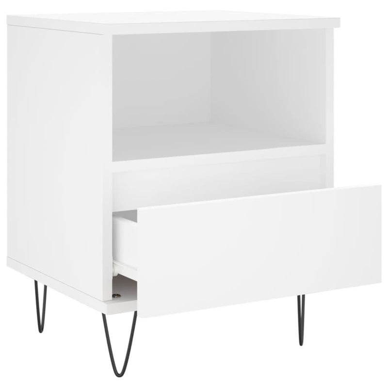 Bedside Cabinet White 40x35x50 cm Engineered Wood Payday Deals