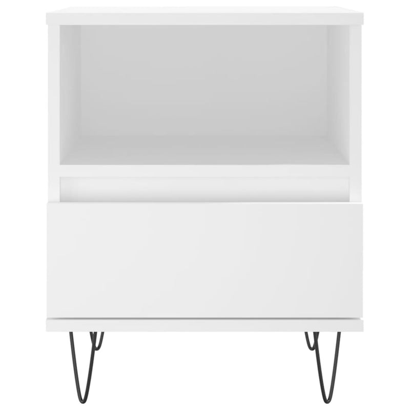 Bedside Cabinet White 40x35x50 cm Engineered Wood Payday Deals