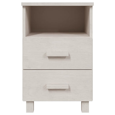 Bedside Cabinet White 40x35x62 cm Solid Wood Pine Payday Deals