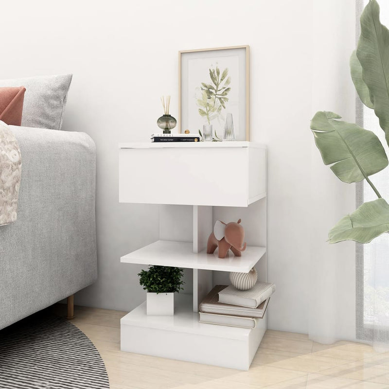 Bedside Cabinet White 40x35x65 cm Engineered Wood Payday Deals