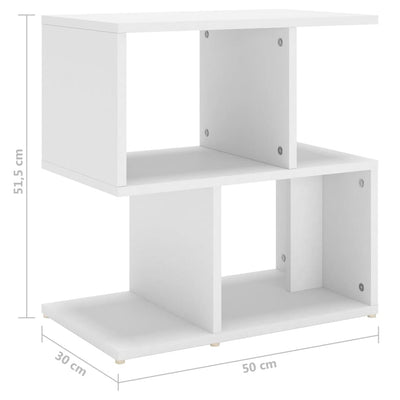 Bedside Cabinet White 50x30x51.5 cm Engineered Wood Payday Deals