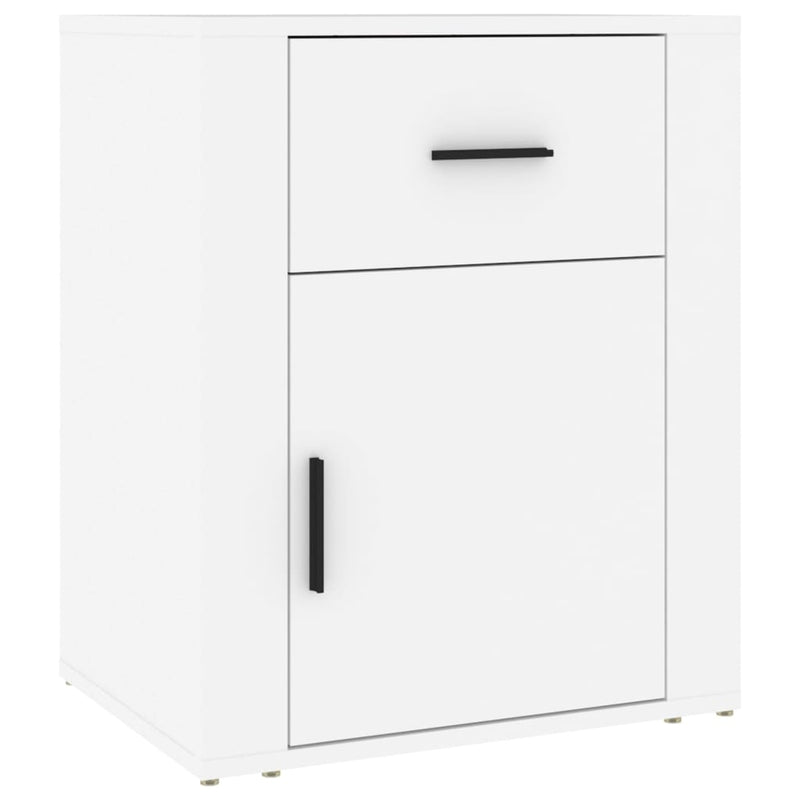 Bedside Cabinet White 50x36x60 cm Engineered Wood Payday Deals