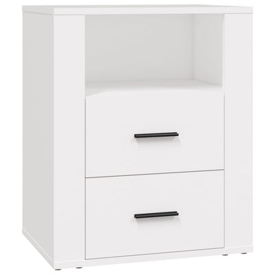 Bedside Cabinet White 50x36x60 cm Engineered Wood Payday Deals