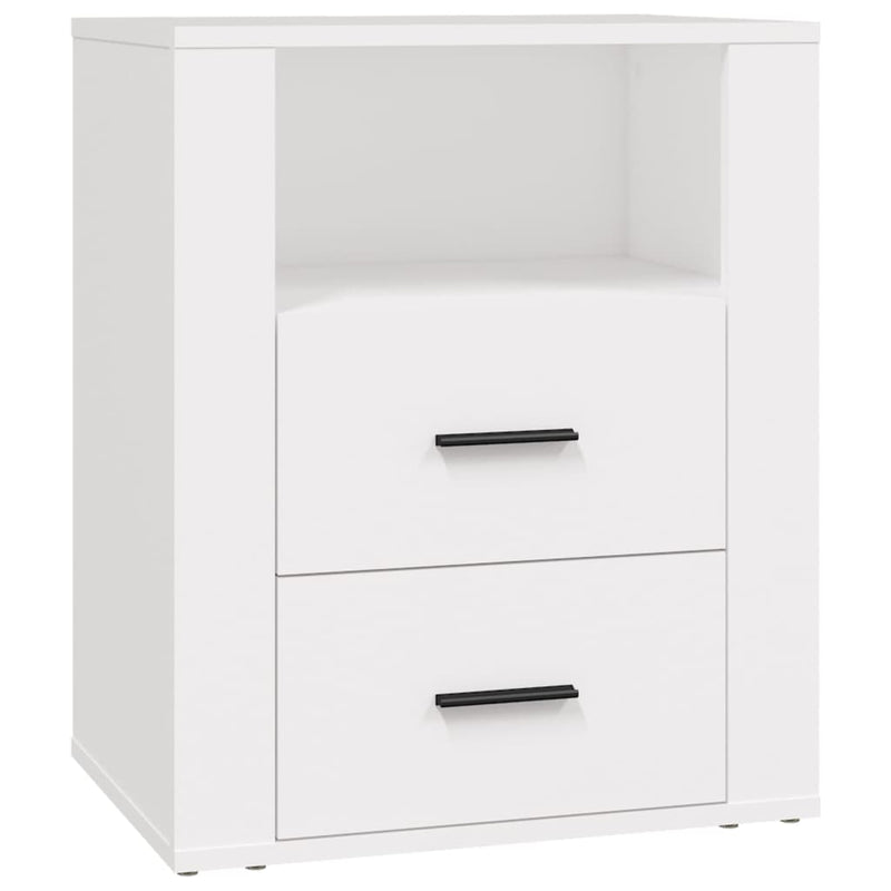 Bedside Cabinet White 50x36x60 cm Engineered Wood Payday Deals