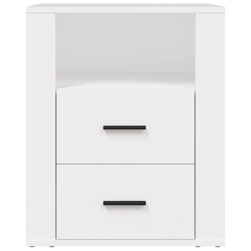 Bedside Cabinet White 50x36x60 cm Engineered Wood Payday Deals