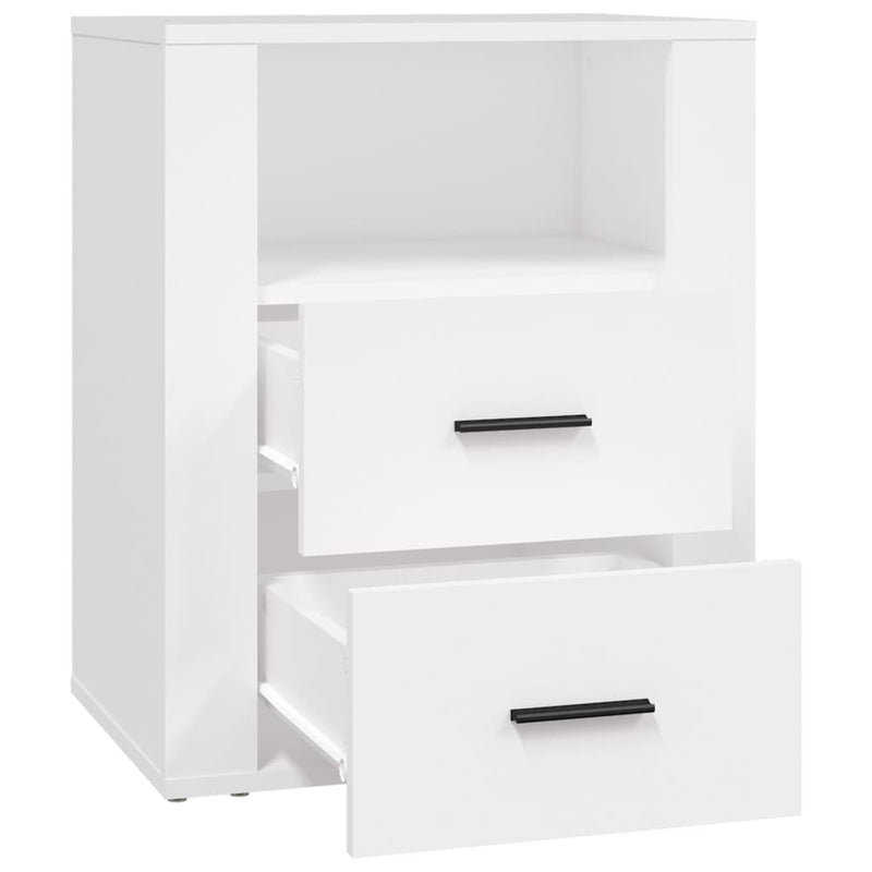 Bedside Cabinet White 50x36x60 cm Engineered Wood Payday Deals