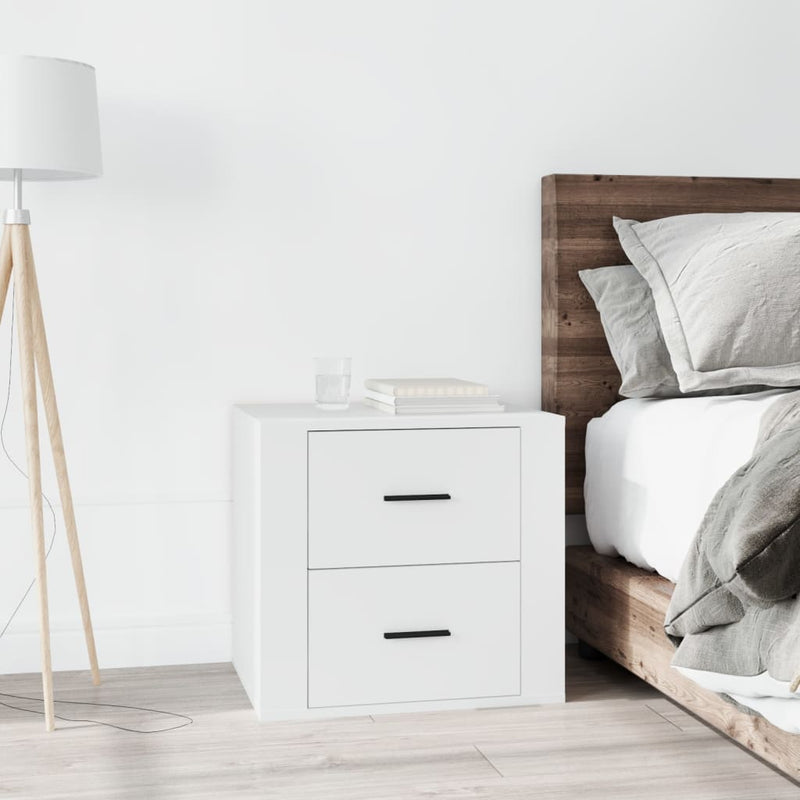 Bedside Cabinet White 50x39x47 cm Payday Deals
