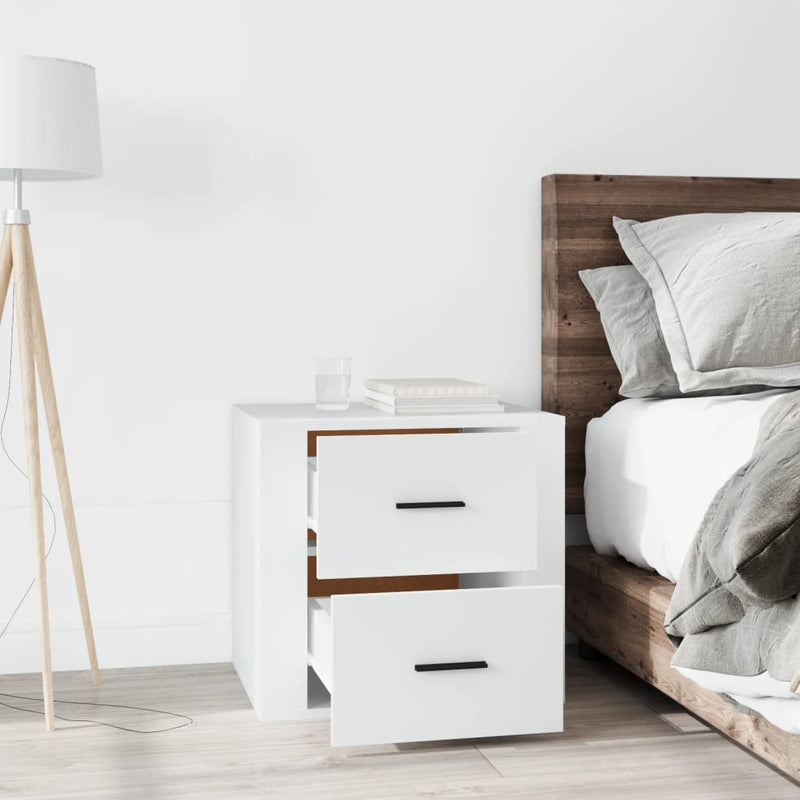 Bedside Cabinet White 50x39x47 cm Payday Deals