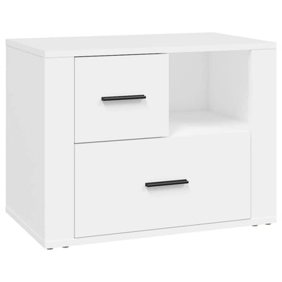 Bedside Cabinet White 60x36x45 cm Engineered Wood Payday Deals