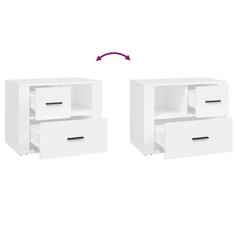 Bedside Cabinet White 60x36x45 cm Engineered Wood Payday Deals