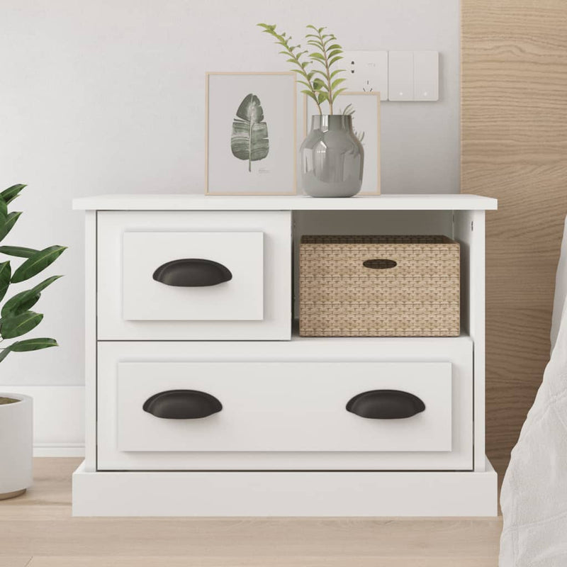 Bedside Cabinet White 60x39x45 cm Payday Deals