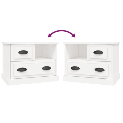 Bedside Cabinet White 60x39x45 cm Payday Deals