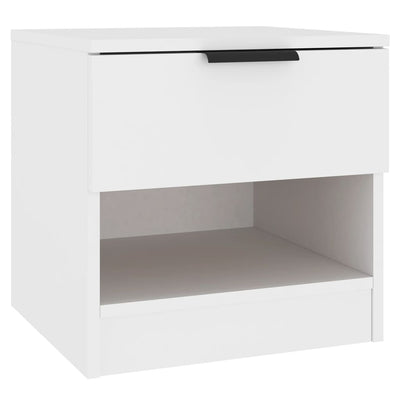 Bedside Cabinet White Engineered Wood Payday Deals