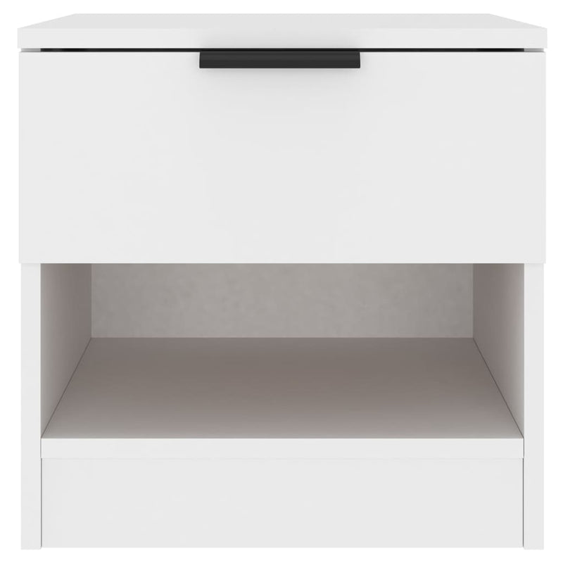 Bedside Cabinet White Engineered Wood Payday Deals