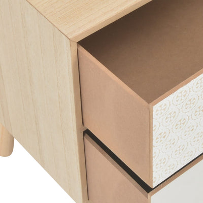 Bedside Cabinet with 2 Drawers 40x30x49.5 cm Solid Pinewood Payday Deals