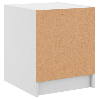 Bedside Cabinet with Glass Door White 35x37x42 cm Payday Deals