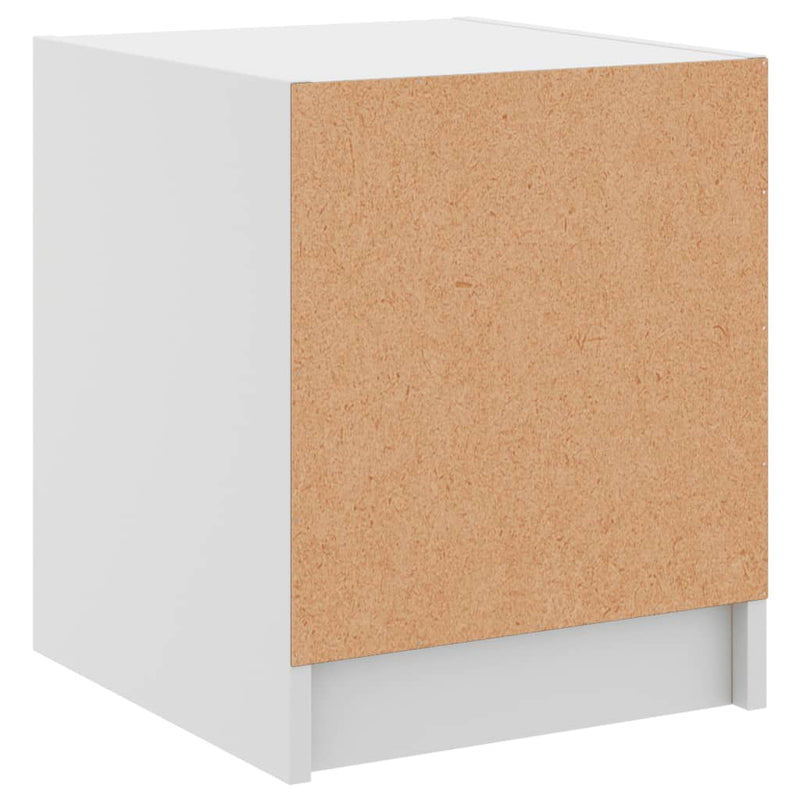 Bedside Cabinet with Glass Door White 35x37x42 cm Payday Deals