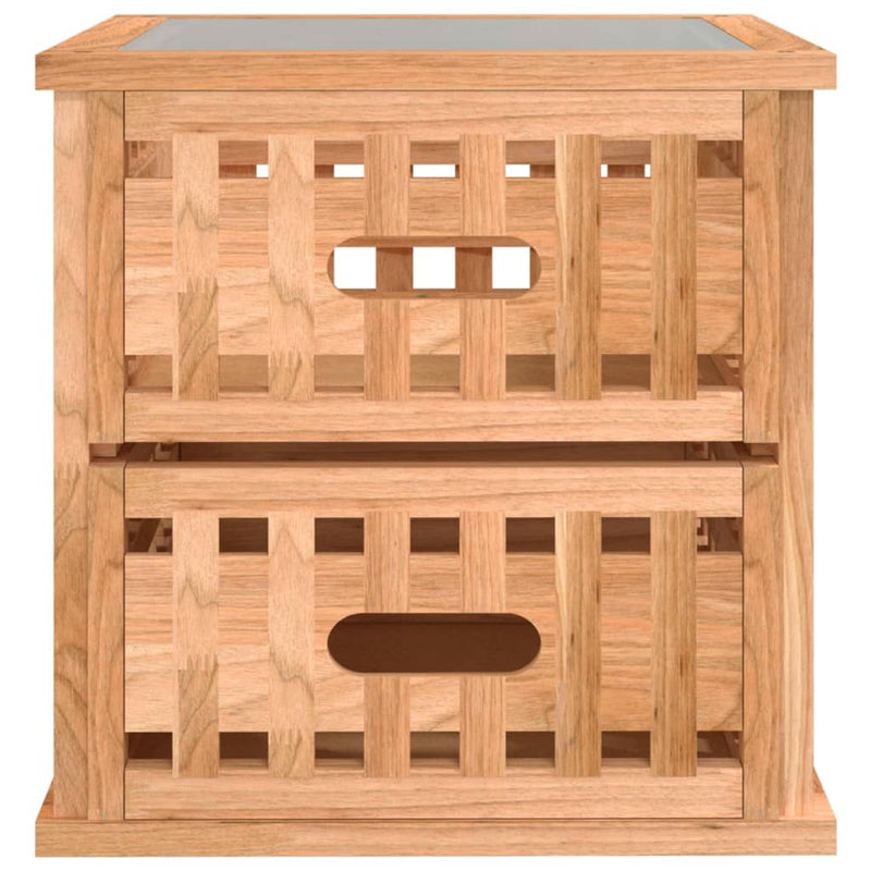 Bedside Cabinets 2 pcs 34x34x34 cm Solid Wood Walnut Payday Deals