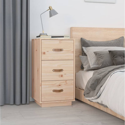 Bedside Cabinets 2 pcs 40x40x75 cm Solid Wood Pine Payday Deals